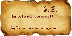 Hertelendi Bernadett névjegykártya