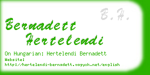 bernadett hertelendi business card